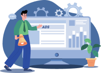 Digital marketing workflow group icon