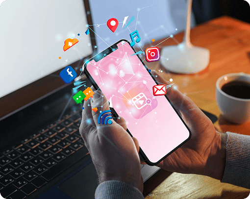Social media marketing strategy illustration