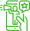 Social media analytics performance icon